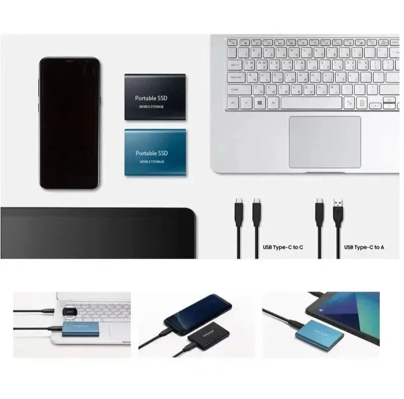 Bærbar Højhastigheds SSD Lagring, USB-C 1050MB/s (64GB)