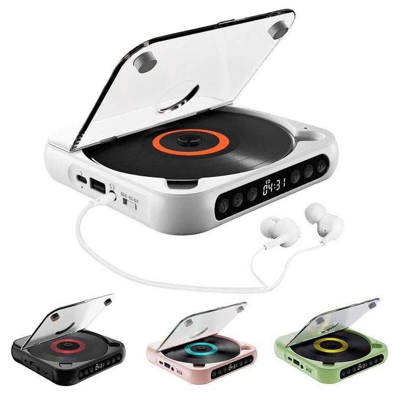 Bærbar CD-afspiller - Bluetooth | Hi-Fi Lyd | Flere Farver