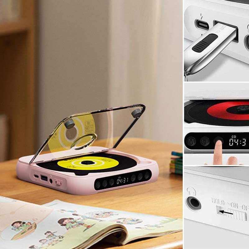 Bærbar CD-afspiller - Bluetooth | Hi-Fi Lyd | Flere Farver