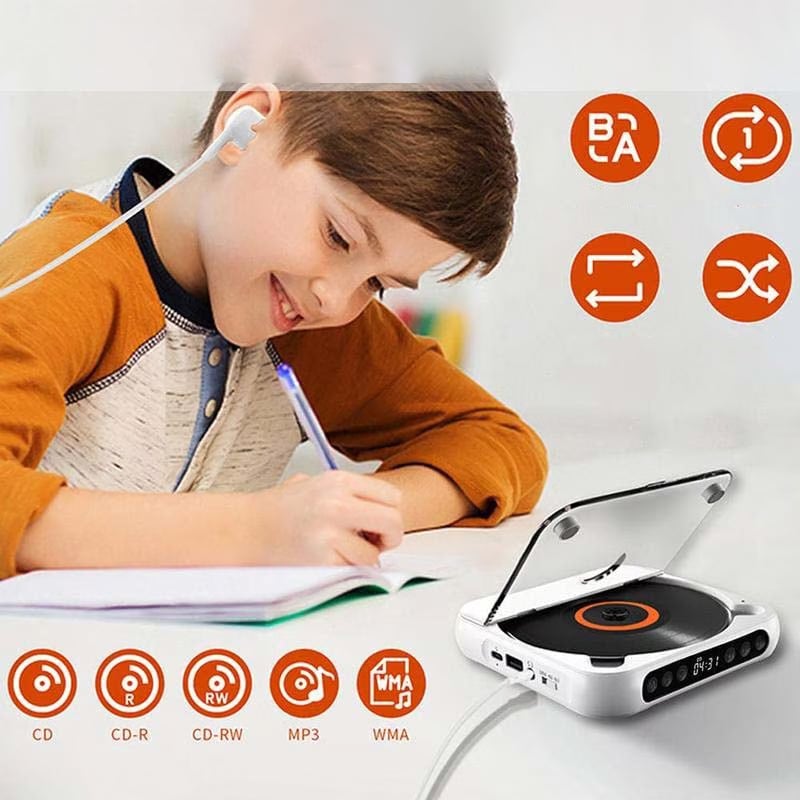 Bærbar CD-afspiller - Bluetooth | Hi-Fi Lyd | Flere Farver
