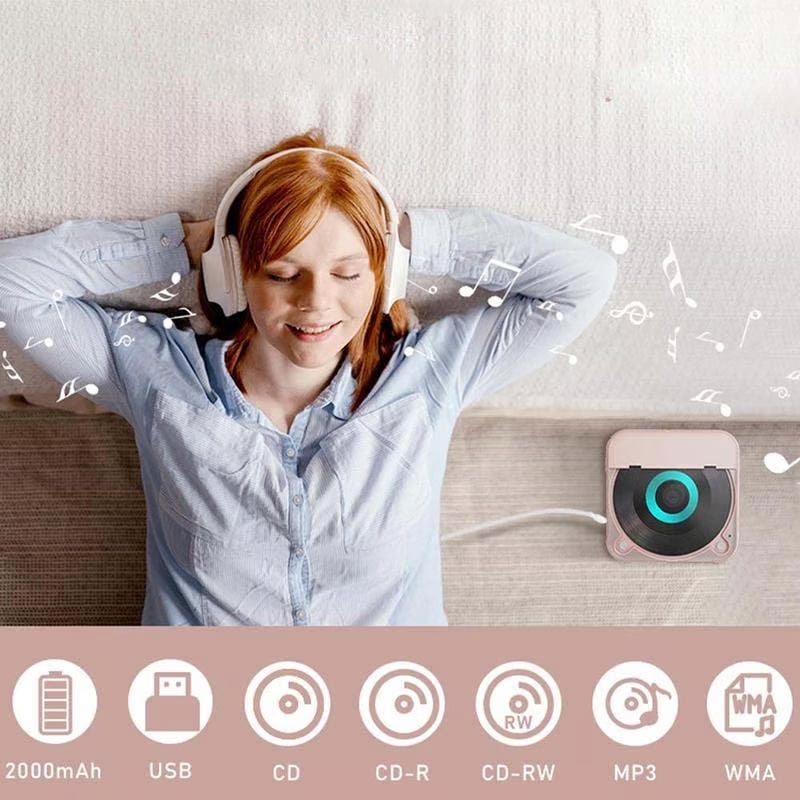 Bærbar CD-afspiller - Bluetooth | Hi-Fi Lyd | Flere Farver