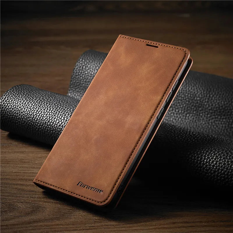 Magnetisk iPhone-cover i Premium Læder til Mænd og Kvinder