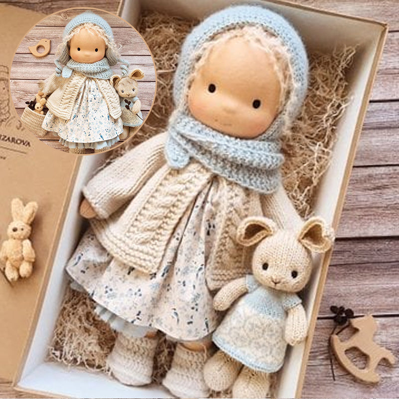 Håndlavet Waldorf-dukke - Økologisk Bomuld | Polka Dots Design