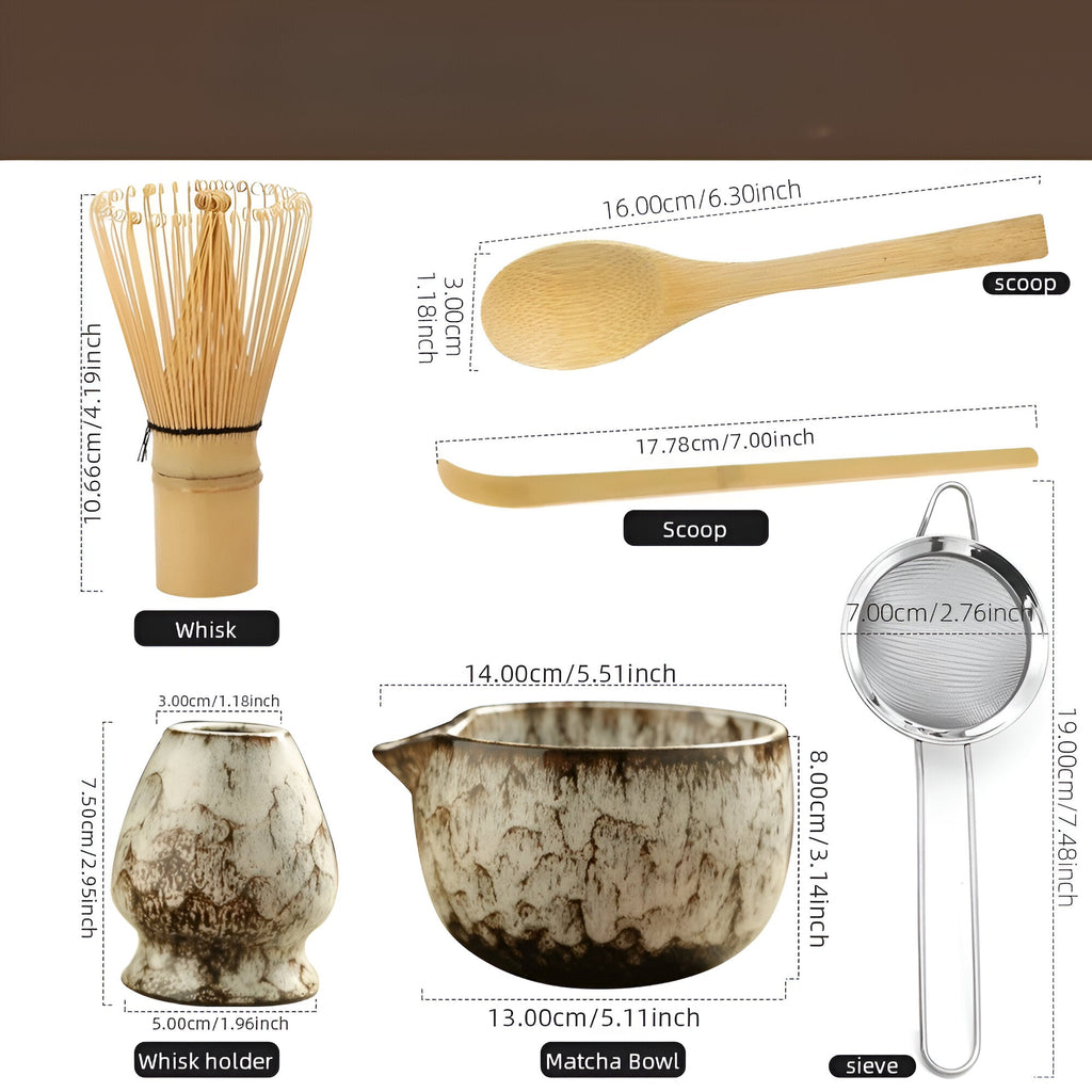 Matcha Keramik Sæt - Traditionel Te-Ceremoni | 6 dele