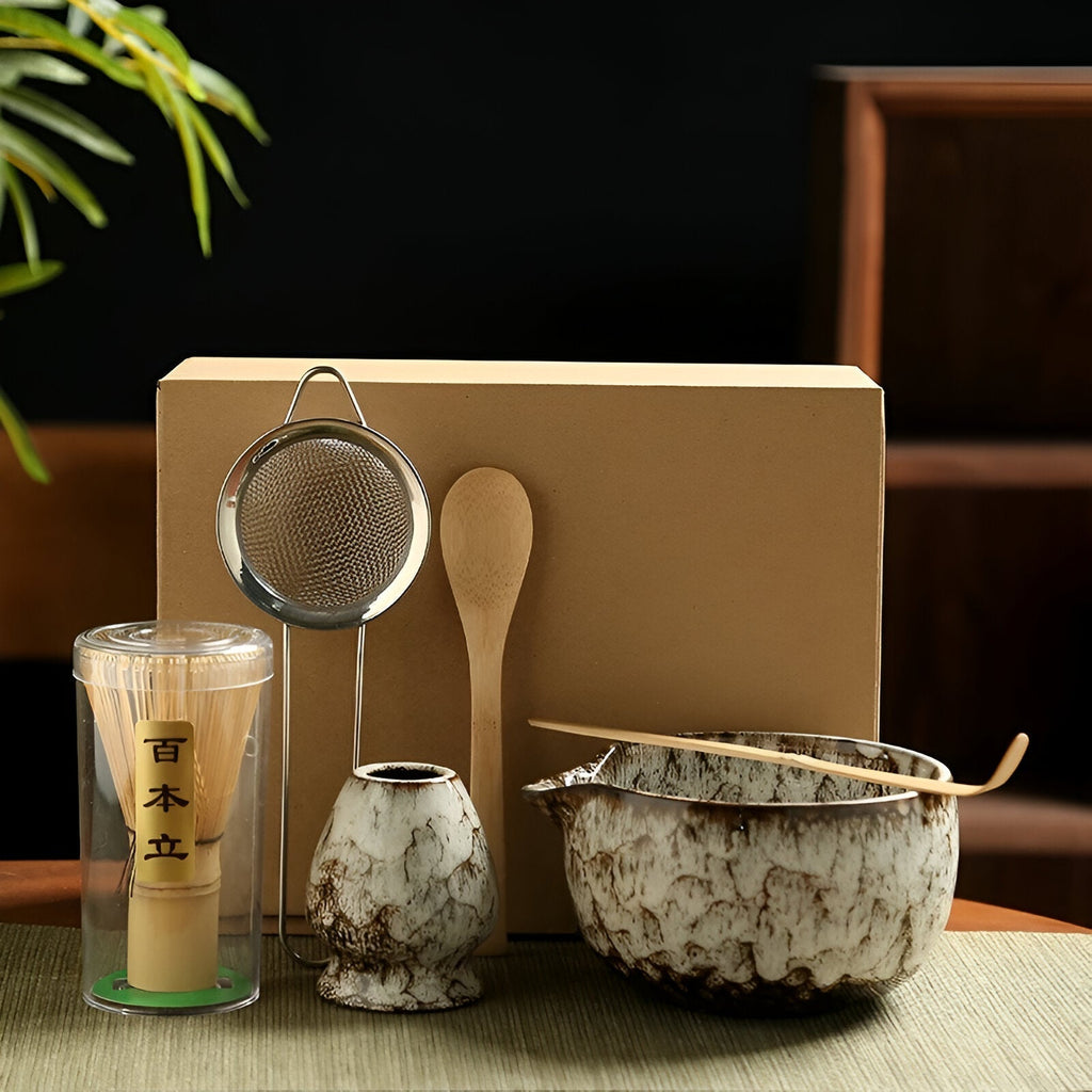 Matcha Keramik Sæt - Traditionel Te-Ceremoni | 6 dele