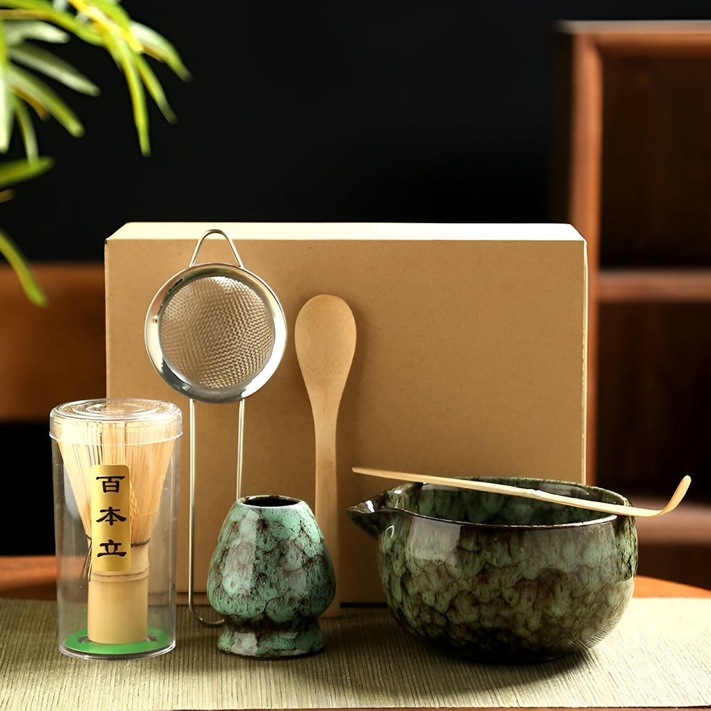 Matcha Keramik Sæt - Traditionel Te-Ceremoni | 6 dele