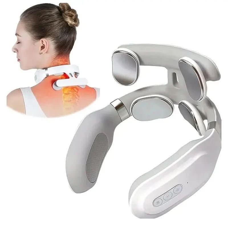 Nakkemassageapparat med Varme og Vibration til Stresslindring